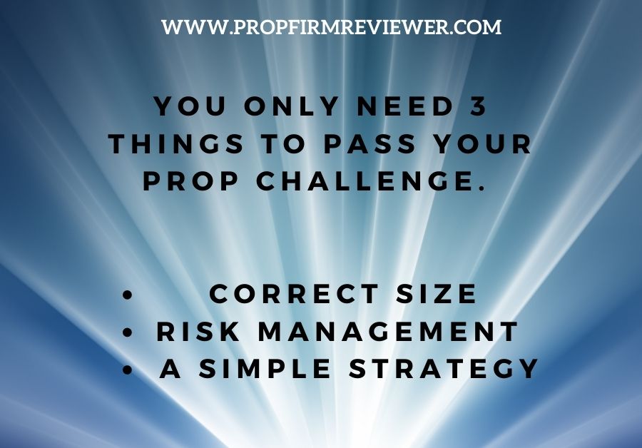 You Only Need 3 Things to Pass your Prop. Here's my Simple Guide to Passing Your Prop Firm Challenge, Correct Size, Risk Management, and a Simple Strategy